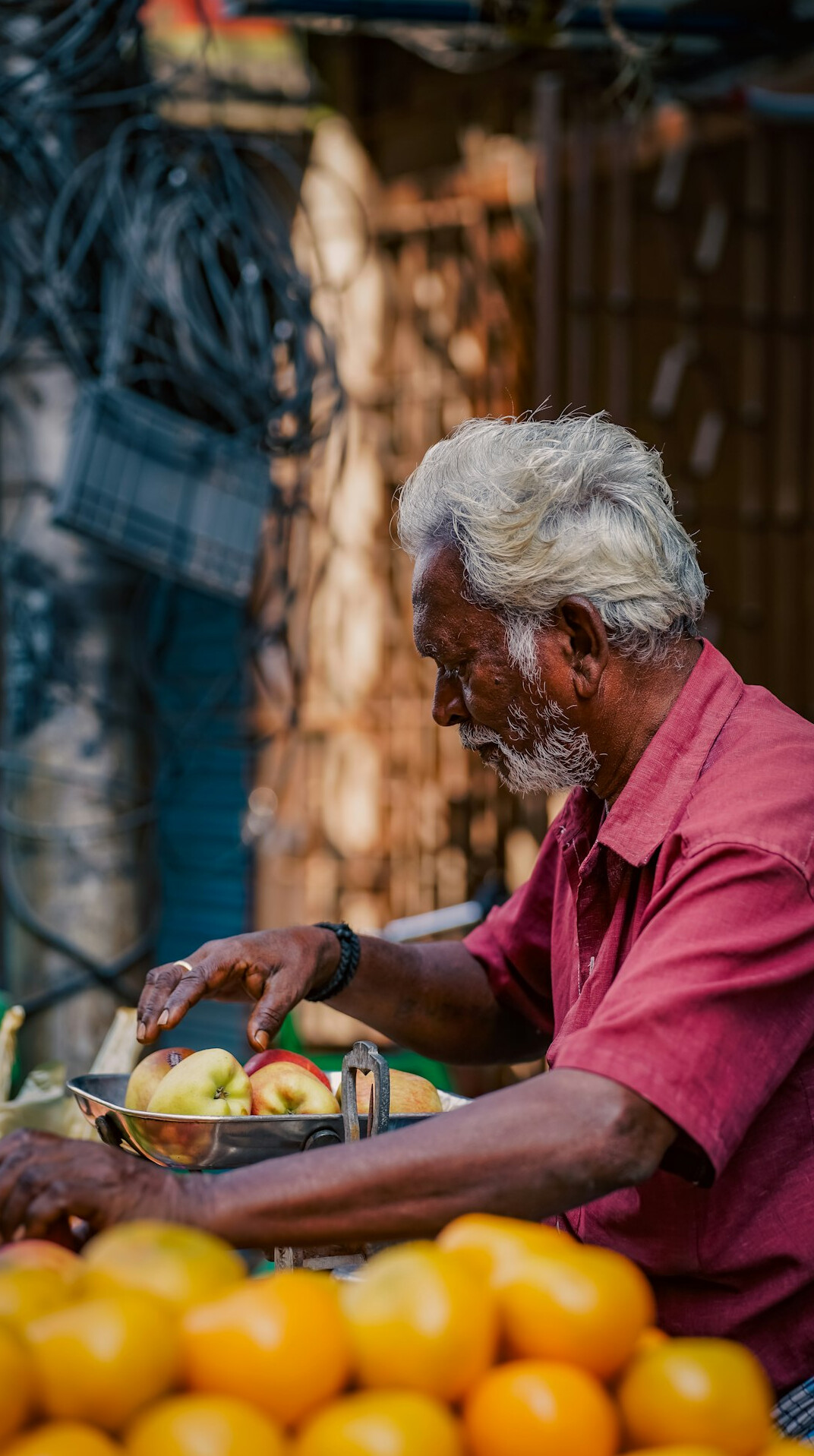 street vendor selling fruit